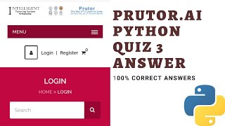 Prutorai Python quiz 3 answer100 correct [upl. by Sansone]