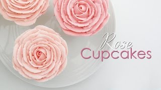 Rose Cupcake  Piping Technique Tutorial [upl. by Auqenat]