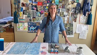 Tutorial  Block Printing Basics  Inking and Printing on Fabric [upl. by Gonick]