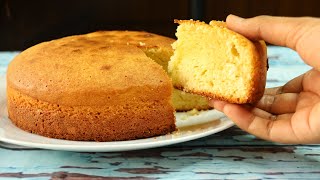 Easy Sponge Cake Without Electric Beater  How To Make Vanilla Sponge Cake Without Electric Beater [upl. by Petey266]