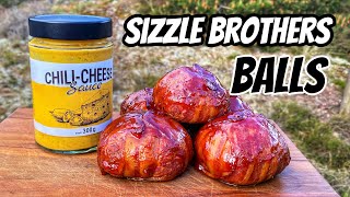 Saftige Chili Cheese MOINK BALLS  Hackfleischbällchen mit Sizzle Brothers Sauce  Fingerfood [upl. by Etteyafal]