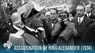 Assassination of King Alexander I of Yugoslavia amp Louis Barthou 1934  British Pathé [upl. by Aisaim]