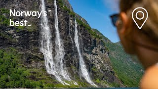 Fjord Cruise Geiranger  Magical Waterfalls in Norways Fjords [upl. by Platto]