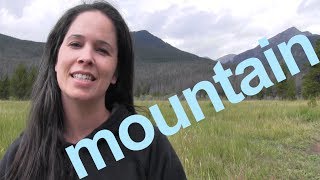 How to Say MOUNTAIN and SENTENCE  American English [upl. by Aniratac632]