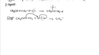 Addition reaction between propene and HCl [upl. by Peggi]