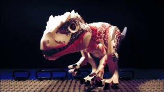 LEGO INDOMINUS REX VS T REX JURASSIC WORLD ANIMATION Full HD [upl. by Aiblis]