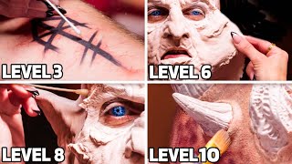 11 Levels of Prosthetic Makeup Easy to Complex  WIRED [upl. by Serra]