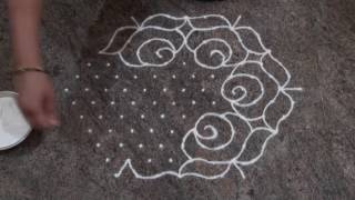 Simple Rangoli Design Chukki Rangoli with 13 dots [upl. by Ikim]