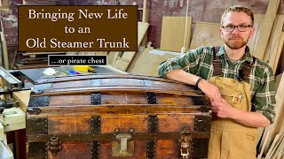 Steamer Trunk Restoration  Hearthside Woodworks  Ep 1 [upl. by Almallah115]