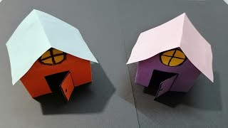 Cómo hacer casa de papel fácil  How To Make a Paper House Easy  Origami [upl. by Kutchins]