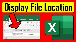 How to Display The File Path of Your Excel File [upl. by Thorbert72]