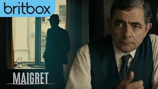 Maigret Sets A Trap  Rowan Atkinson stars as Maigret  BritBox [upl. by Neelasor]