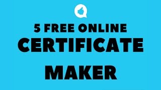 5 Best Free Online Certificate Maker [upl. by Zullo18]