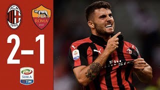 Highlights AC Milan 21 Roma  Matchday 3 Serie A 20182019 [upl. by Redmund]