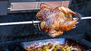 How To Rotisserie Duck With Drip Pan Potatoes [upl. by Neelac]