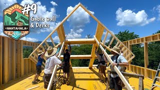 Framing A Giant Gable Wall  Building The Nantahala Retreat 9 [upl. by Wernher520]