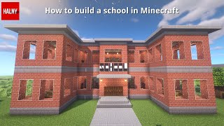 How to build a school in Minecraft [upl. by Notnad369]