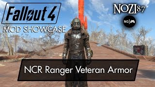 Fallout 4  Mod Showcase NCR Ranger Veteran Armor by DogtoothCG Unoctium [upl. by Jolee]