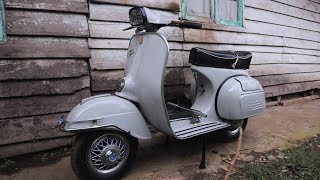 Classic Vespa 1977 Grey Restoration [upl. by Licastro348]