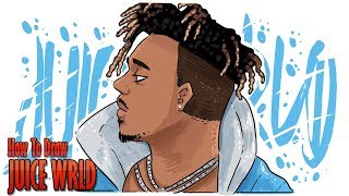 How To Draw JUICE WRLD step by step [upl. by Suivatram]