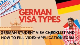 German Student VISA Checklist and How to fill VidexApplication Form [upl. by Gutow]