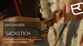 Sackstich Anleitung Knotenkunde Alpinklettern  Tutorial 1343  LAB ROCK [upl. by Hnahym]