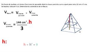 Volume dun tronc de pyramide [upl. by Lee]