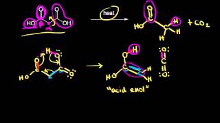 Decarboxylation  Carboxylic acids and derivatives  Organic chemistry  Khan Academy [upl. by Spense]