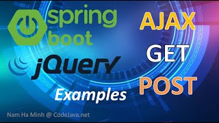 Spring Boot AJAX Get and Post Examples with jQuery [upl. by Ax]