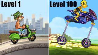 Hill Climb Racing 2  SKILL from LvL 1 to LvL 100 WHICH IS YOURS [upl. by Massie]