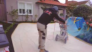 How we Resurface stamped concrete to exposed aggregate [upl. by Ilsa]