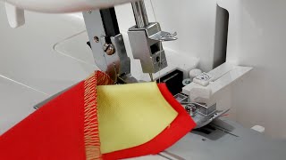 BERNINA Overlocker L 460  L 450 Einfädeln und nähen 2Faden Overlock [upl. by Glori]