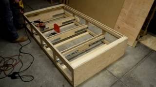 How to make a twin bed with drawers by DIY with Chris [upl. by Arramahs]