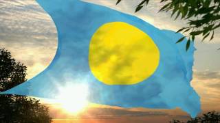 Flag and anthem of Palau [upl. by Deena]