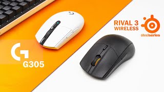 Steelseries Rival 3 Wireless vs G305 Wireless Review  The Best Wireless Gaming Mice [upl. by Giltzow]