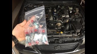 Lexus IS300 2JZGE fuel injector replacement  fuel rail removal [upl. by Haidabej660]