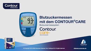 Blutzuckermessen mit dem CONTOUR CARE CONTOUR CARE  mgdl  Deutschland deDE [upl. by Mian]