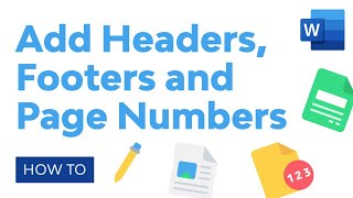 How to Add Headers Footers and Page Numbers in Microsoft Word [upl. by Meadows916]