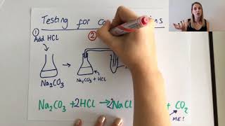 Testing for carbonate ions using HCl and limewater [upl. by Kano]