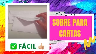 ¿Cómo hacer un sobre de papel para cartas PASO a PASO [upl. by Levi]