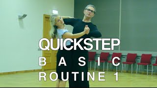 How to Dance Quickstep  Basic Routine 1 [upl. by Swirsky]