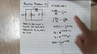 Practice Problem 71 Fundamental of Electric Circuits Sadiku 5th Ed  RC Circuit Analysis [upl. by Aninnaig]