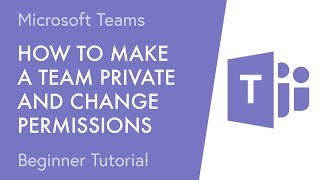 How to Make a Team Private and Change Permissions [upl. by Anigue484]