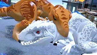 LEGO Jurassic World  Indominus Rex VS TRex  Ending Full Battle [upl. by Gustav695]