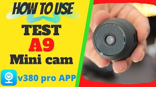 Mini Camera WIFI A9 IP Cam User Manual APP Setup [upl. by Anuaek]