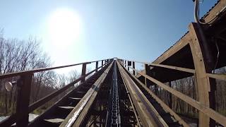 The Beast AWESOME Wooden Roller Coaster POV Kings Island Ohio [upl. by Ailel]