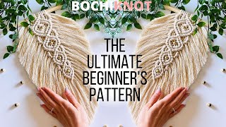 The Ultimate Beginners Guide To Making a Large Macrame Feather Wall Hanging [upl. by Janeta]