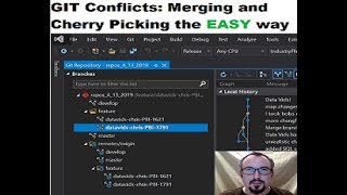 Merge Conflicts and Cherry Pick using Visual Studio GIT March 2021 [upl. by Naig]