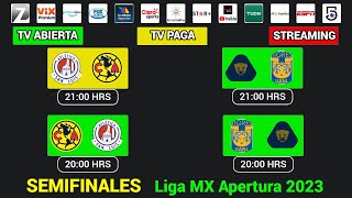 FECHAS HORARIOS y CANALES CONFIRMADOS para las SEMIFINALES en la Liga MX APERTURA 2023 [upl. by Nonohcle]