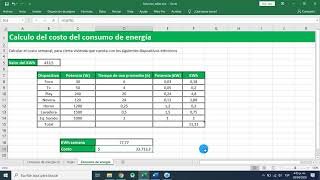 Calculo del consumo de energía [upl. by Airec363]